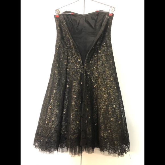 Nicole Miller 100% Silk Lace Dress 6 Prom Formal Party Chic Tulle Lace Ballgown - Picture 13 of 16